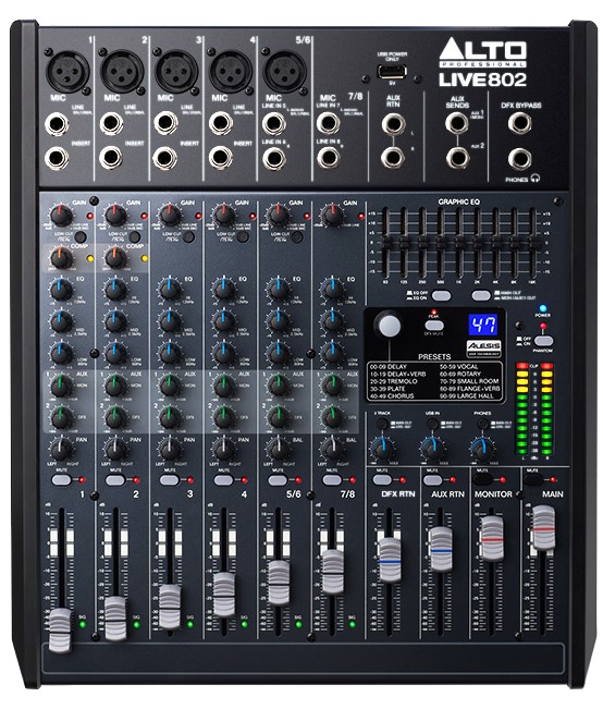 8CH PA Mixer - Live 802